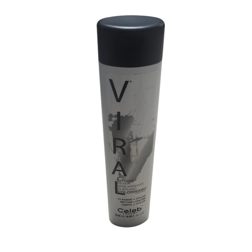 Celeb Luxury Viral Extreme Silver Colorwash 8.25oz Color Depositing Shampoo